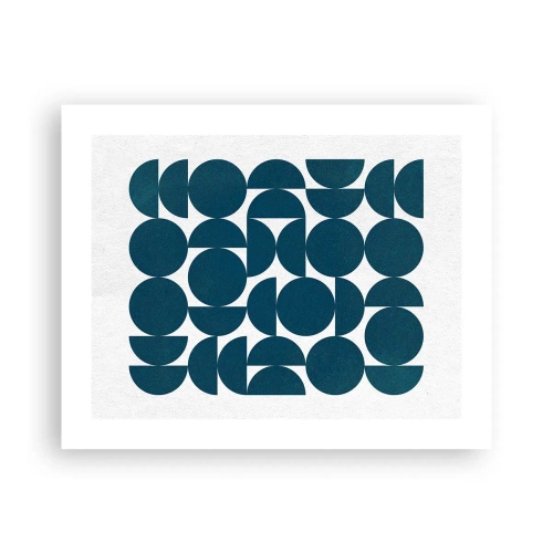 Plakát - Kruhy a půlkruhy - 50x40 cm