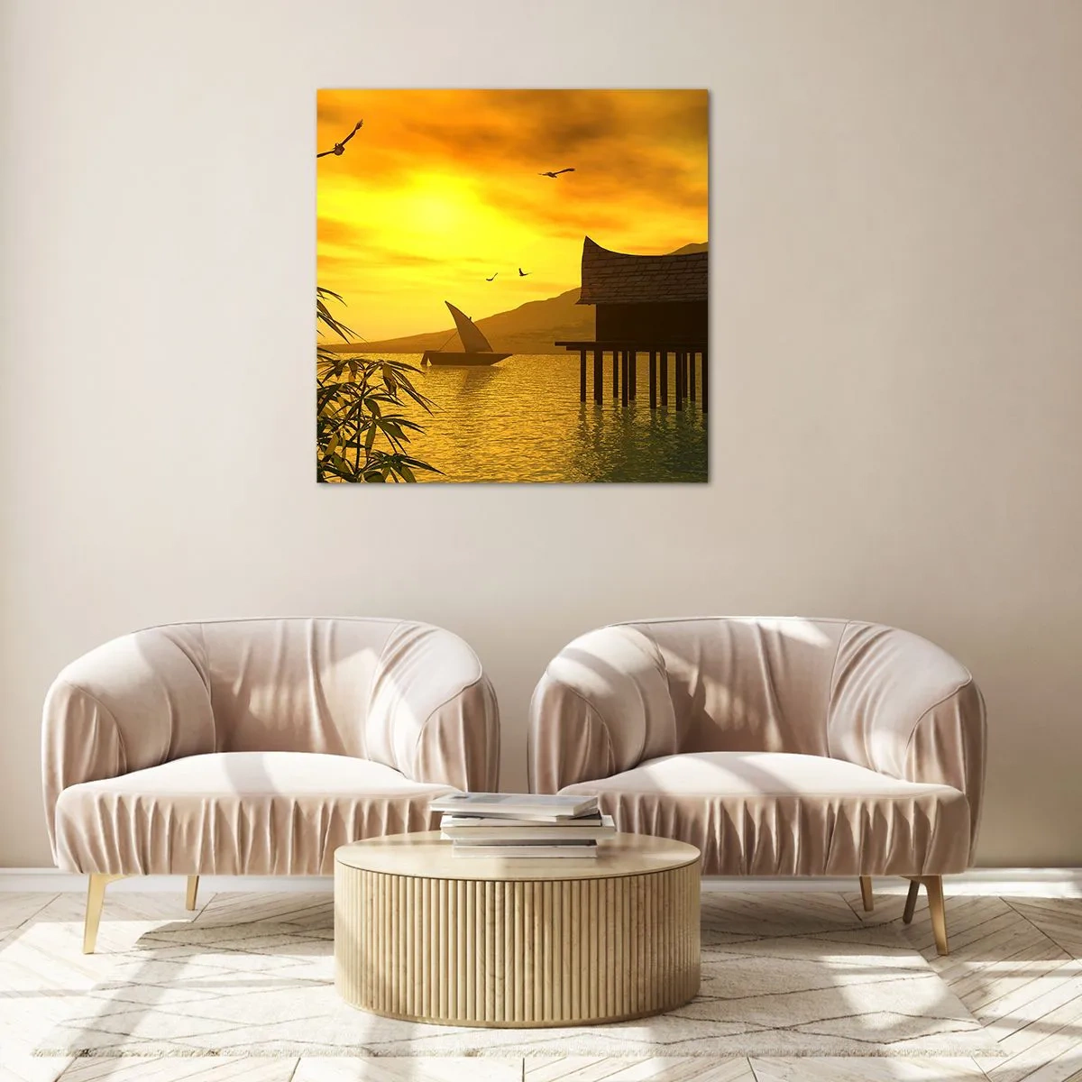 Obraz na skle - Vytoužený klid - 40x40 cm