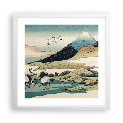 Plakát v bílém rámu - V japonském duchu - 40x40 cm