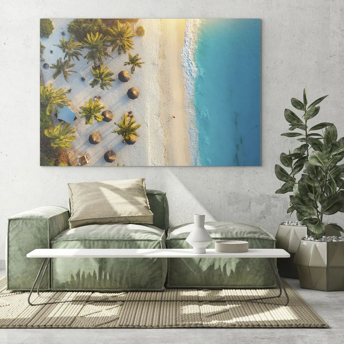 Obraz na skle - Vítej v ráji - 70x50 cm