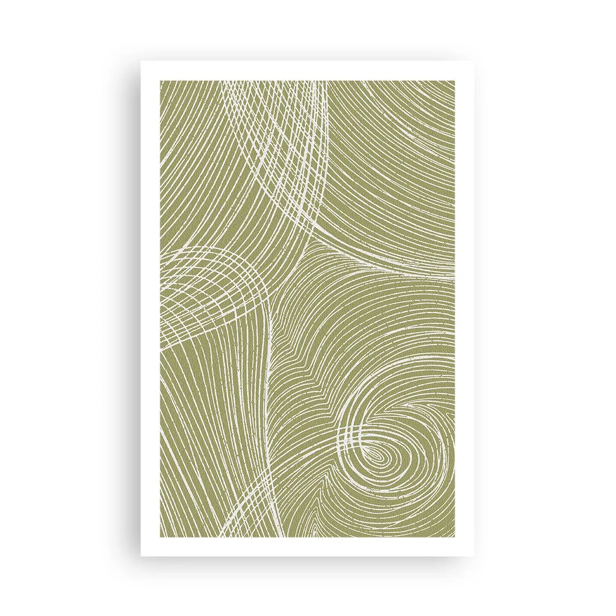 Plakát - Mistrovská abstrakce v bílé - 61x91 cm