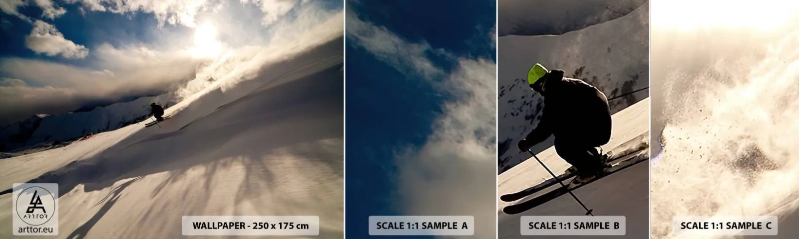 Vzor Fototapety Samolepicí Deluxe Sticker - Přijatá výzva hor - Sport a koníčky, hory, Alpy - 100x30 cm