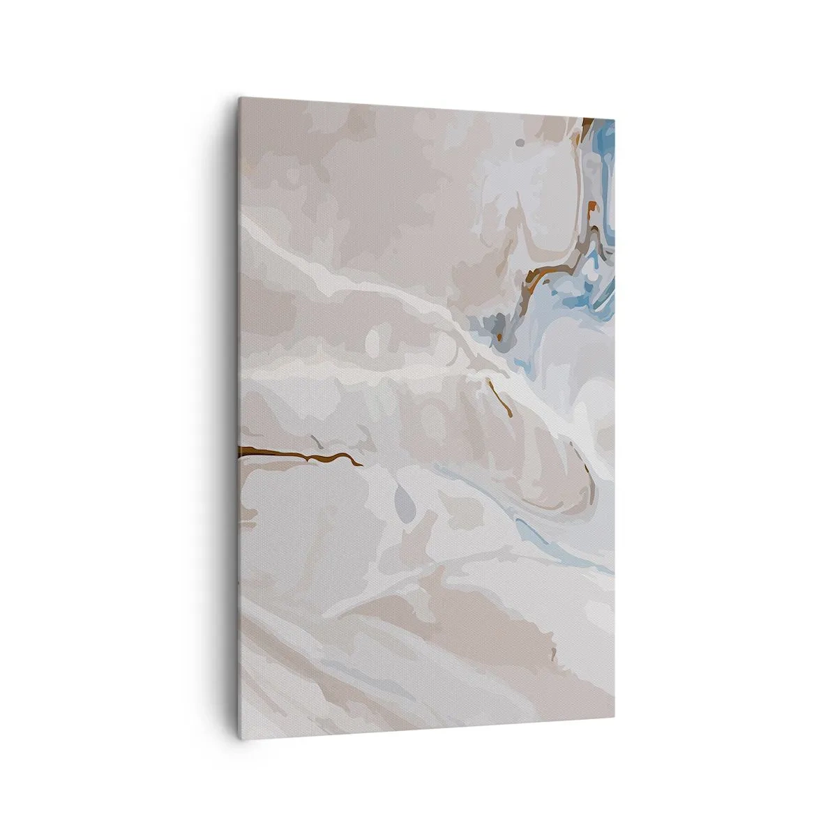 Obraz na plátně - Modré meandry pod bílou - 80x120 cm