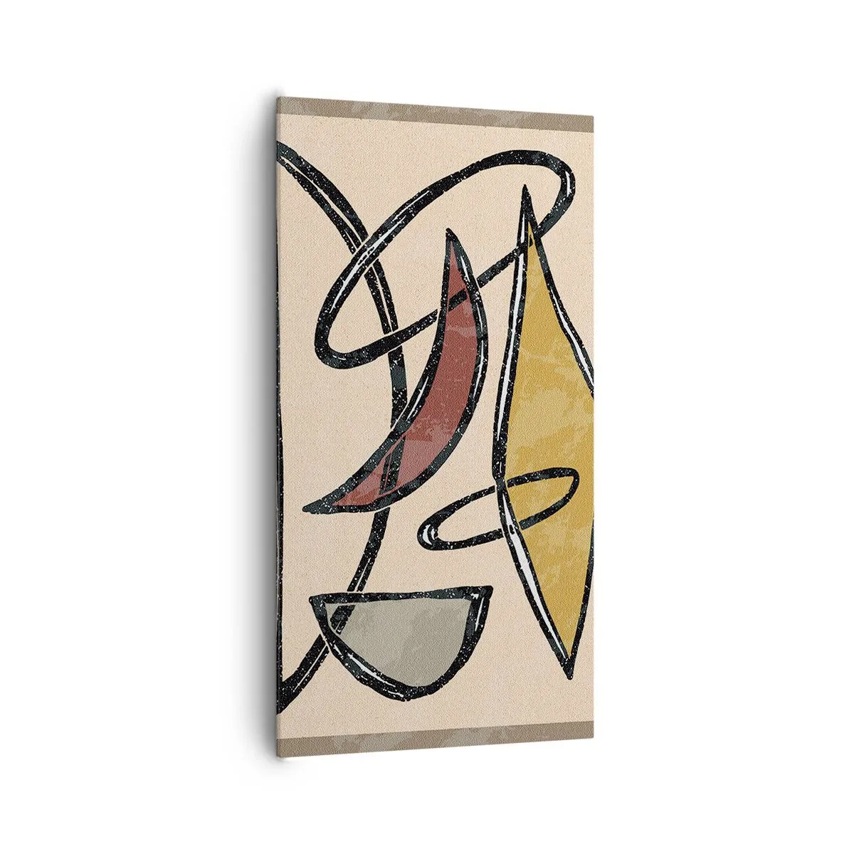 Obraz na plátně - Kompozice – oblouky a ovály - 65x120 cm