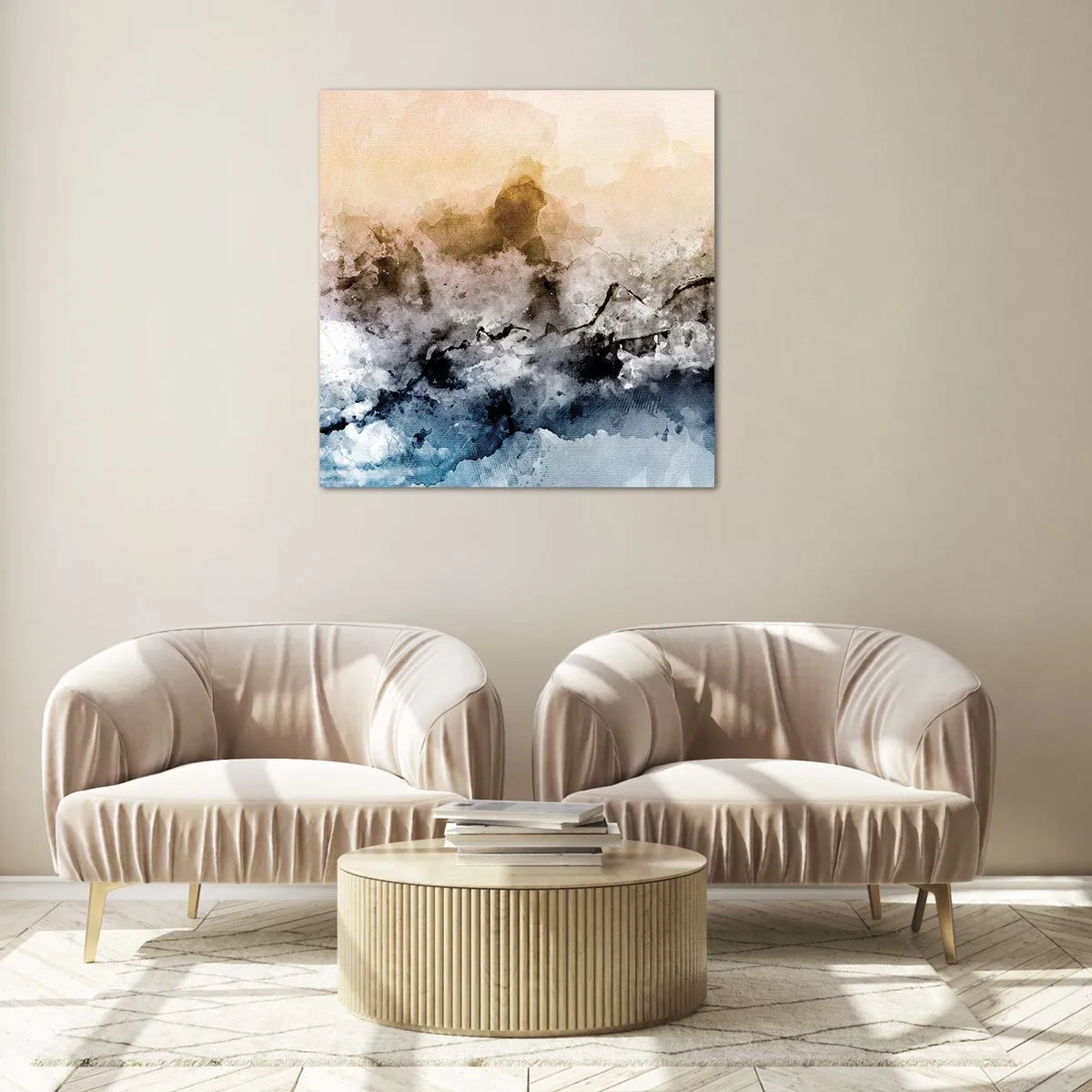 Obraz na skle - Ponořené do mračna mlhy - 60x60 cm