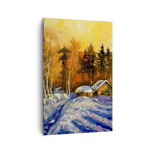 Obraz na plátně - Zimní imprese v slunci - 80x120 cm