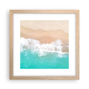 Plakát v rámu světlý dub - Mazlivý dotek - 30x30 cm