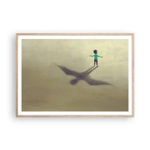 Plakát v rámu světlý dub - Hrdina budoucnosti - 100x70 cm