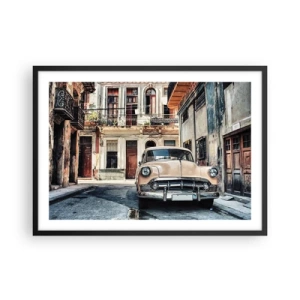 Plakát v černém rámu - Siesta v Havaně - 70x50 cm