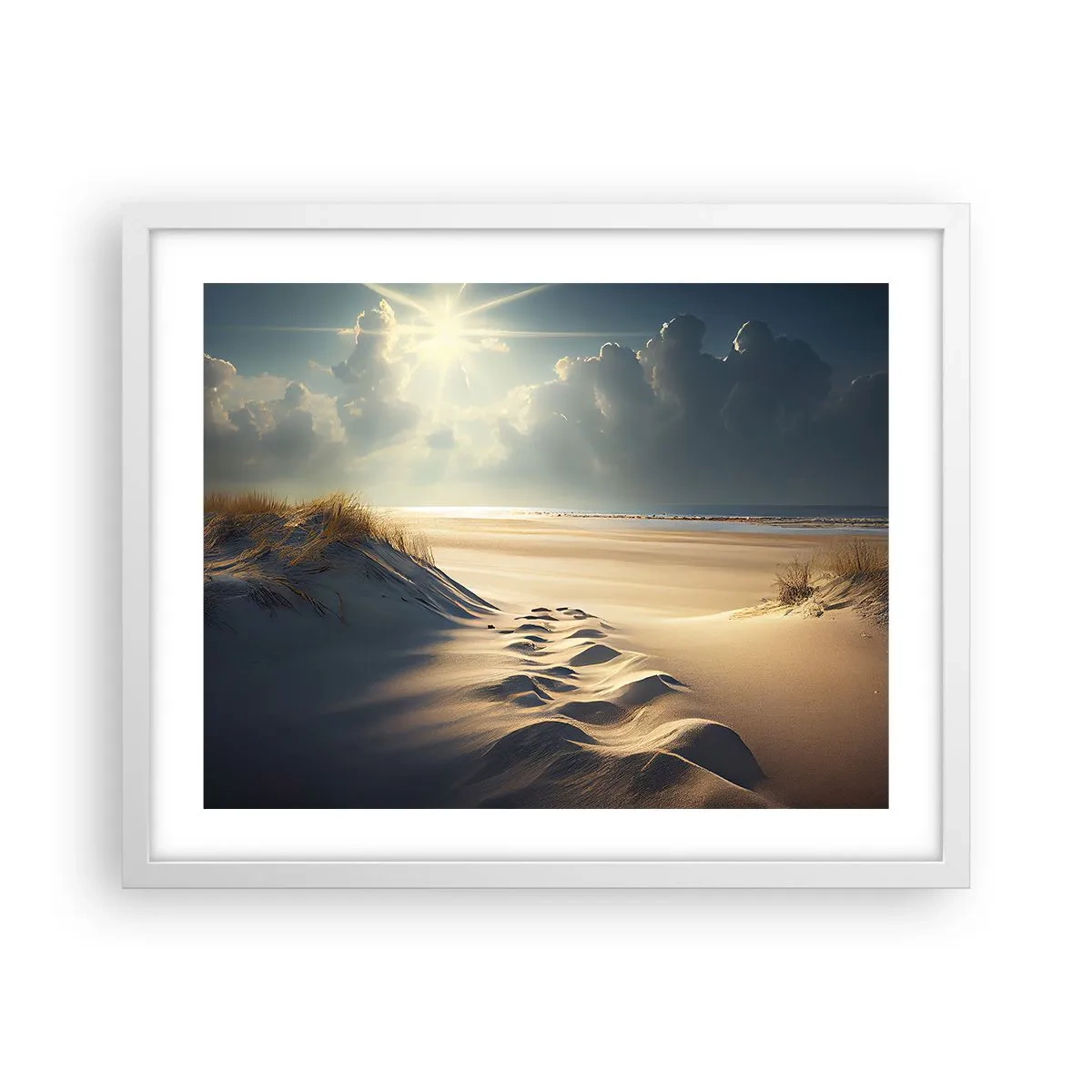 Plakát v bílém rámu - Uklidňující krajina - 50x40 cm