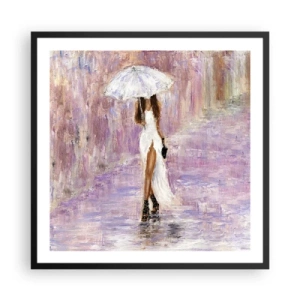 Plakát v černém rámu - V liliovém dešti - 60x60 cm