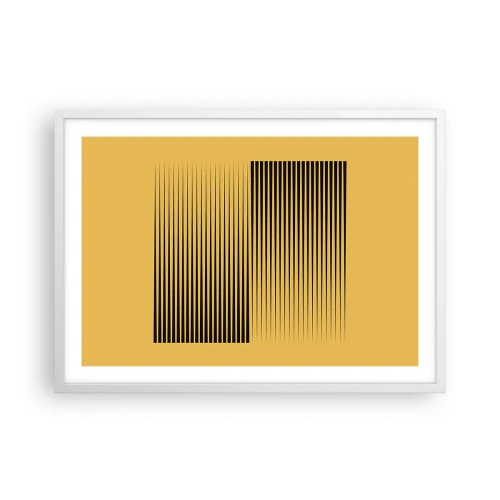 Plakát v bílém rámu - Čtverec protikladů - 70x50 cm