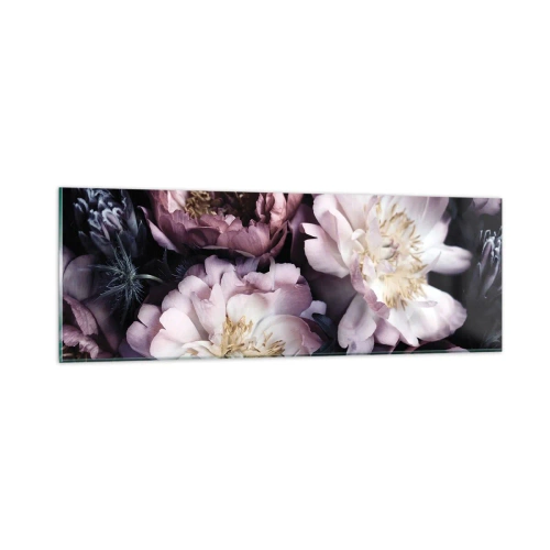 Obraz na skle - Kytice ve starém stylu - 90x30 cm