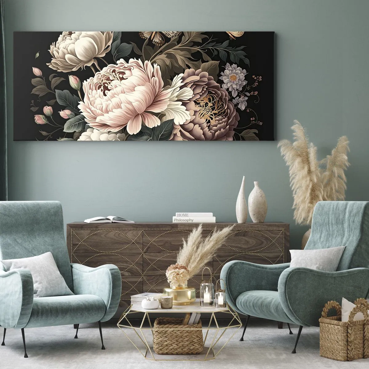 Obraz na plátně - V barokním stylu - 100x40 cm