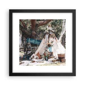 Plakát v černém rámu - Make love… - 30x30 cm