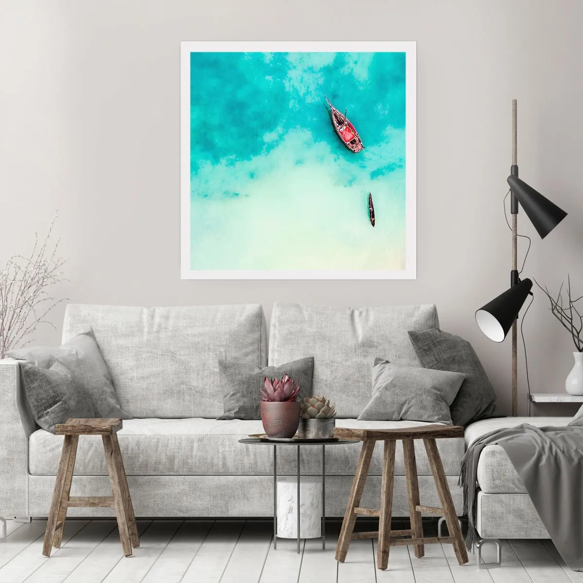 Plakát - Protože na plážích Zanzibaru, když je přebytek vody… - 30x30 cm