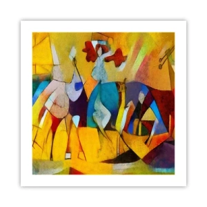 Plakát - Slunce - život - radost - 50x50 cm