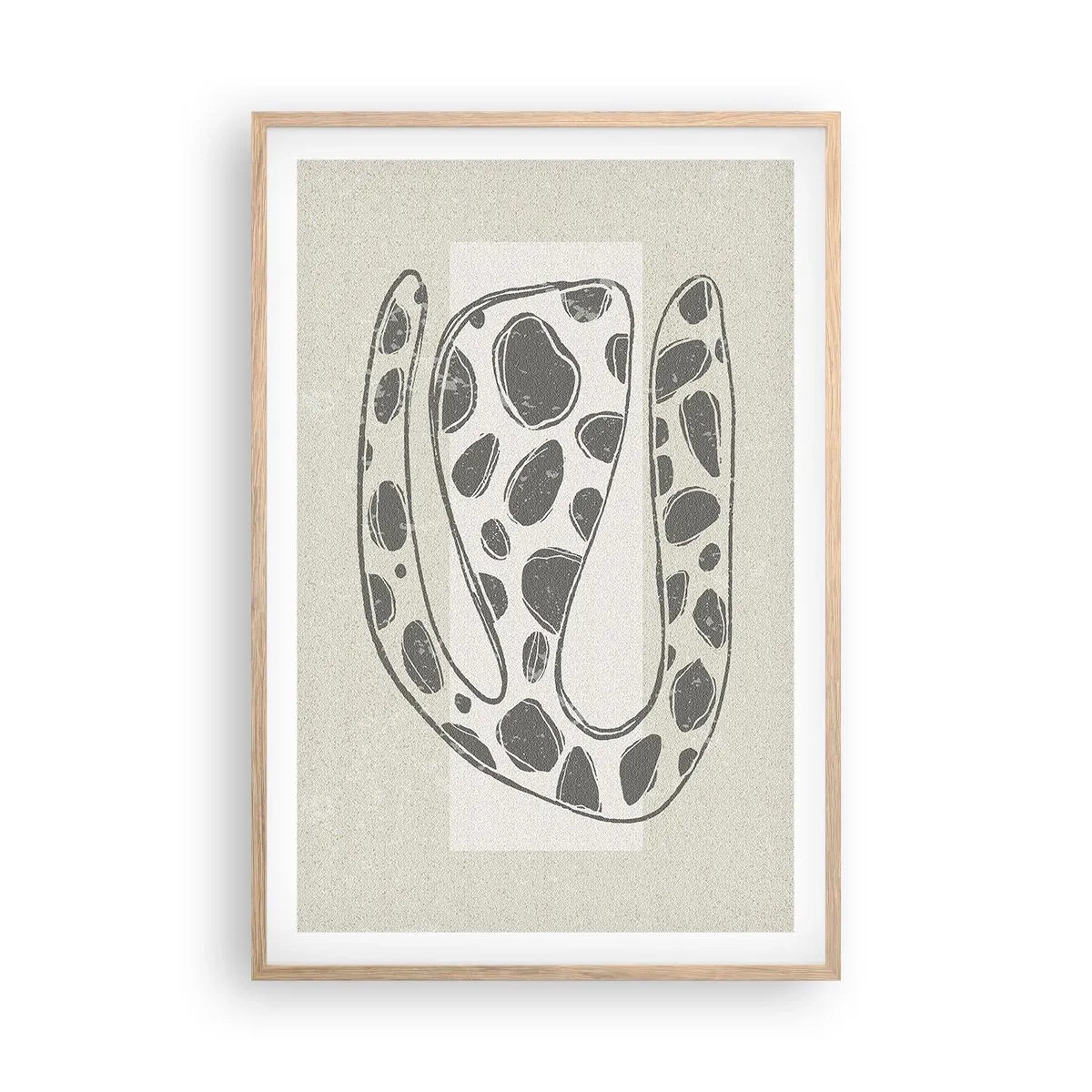 Plakát v rámu světlý dub - Bizarní bytost - 61x91 cm