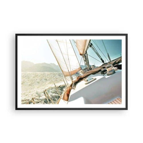 Plakát v černém rámu - Pod plnými plachtami - 91x61 cm