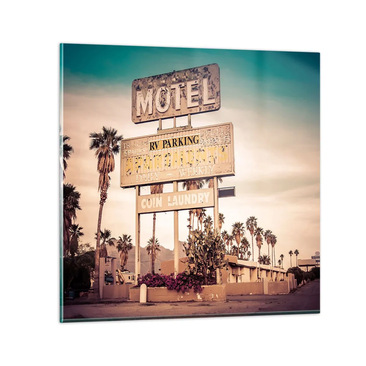 Obraz na skle - Zde se zastavil čas - 70x70 cm