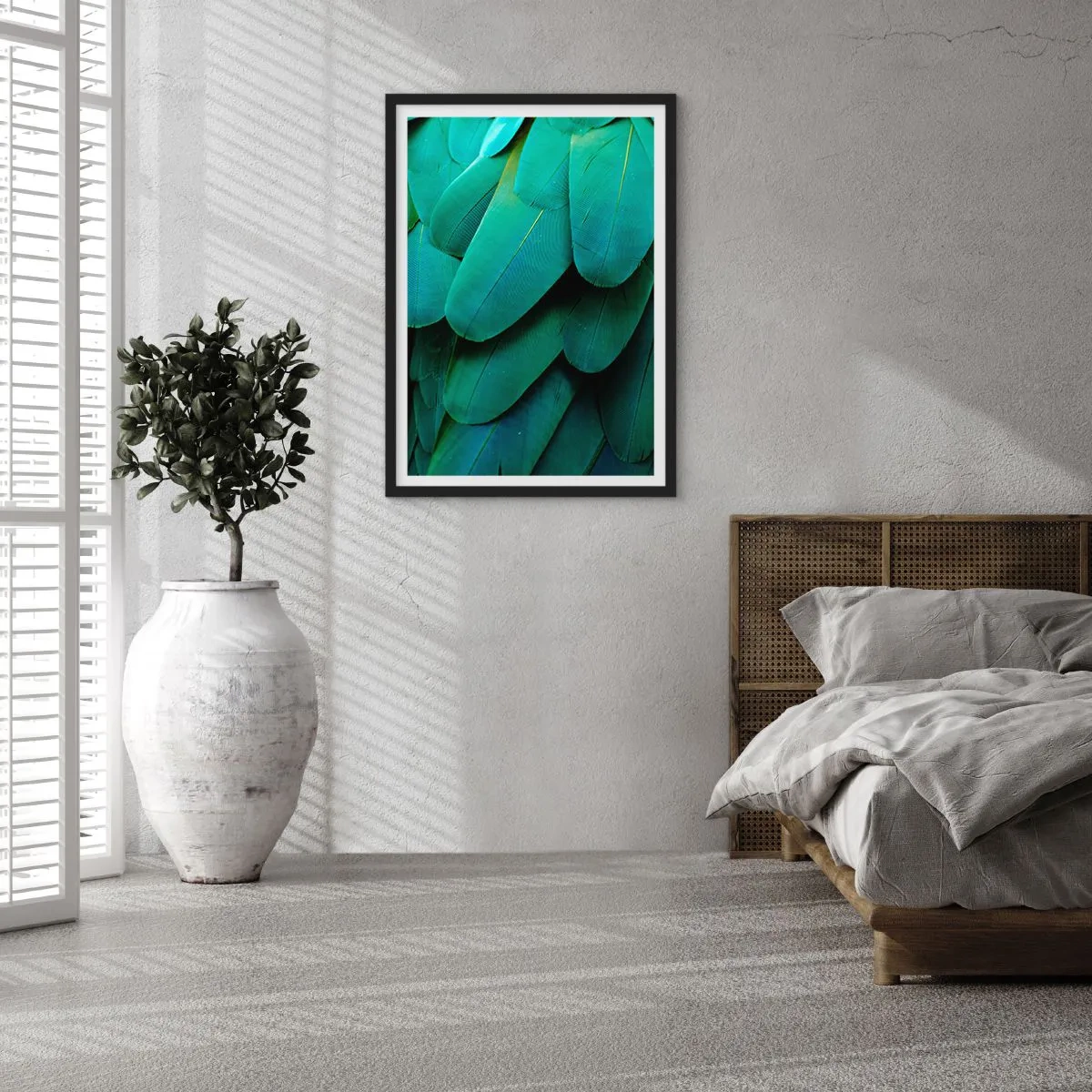 Plakát v černém rámu - Přesnost papouščí povahy - 61x91 cm