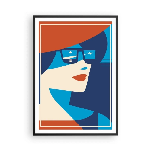 Plakát v černém rámu - Prázdninová cesta - 70x100 cm