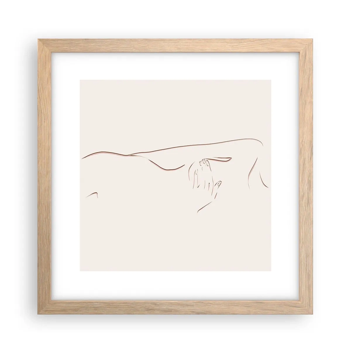 Plakát v rámu světlý dub - Tvar touhy - 30x30 cm