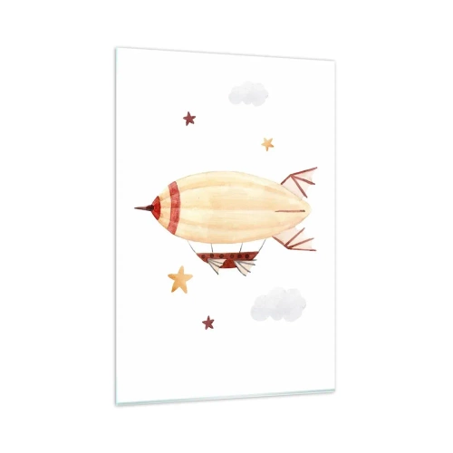 Obraz na skle - Vzducholoď - 80x120 cm