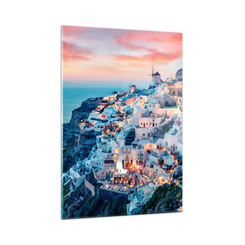 Obraz na skle - Tvoje tlustá řecká dovolená - 50x70 cm