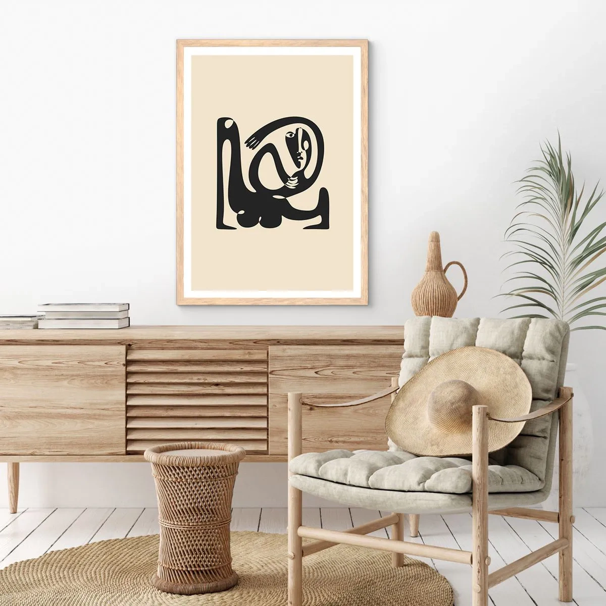 Plakát v rámu světlý dub - Téměř Picasso - 50x70 cm