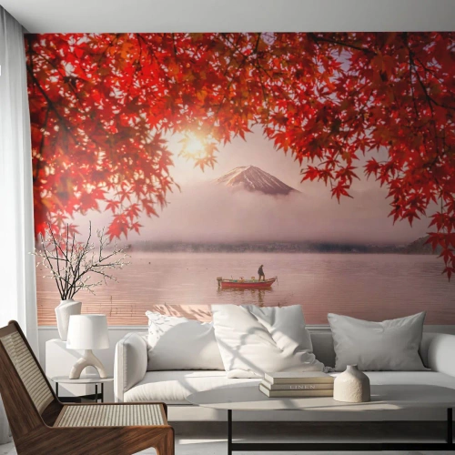 Fototapeta Samolepicí Deluxe Sticker - V japonském stylu - Krajina, jezero, Japonsko - 100x70 cm