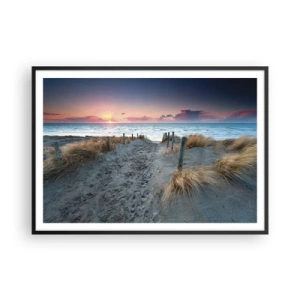 Plakát v černém rámu - Za trochu lásky šel bych světa kraj… - 100x70 cm
