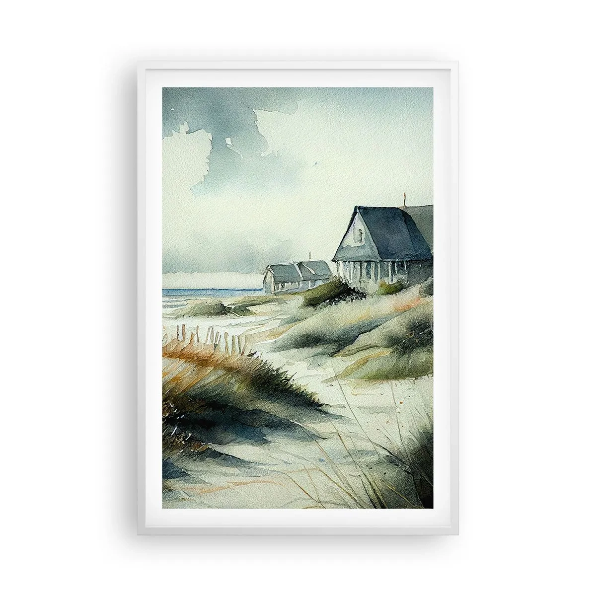 Plakát v bílém rámu - Daleko od shonu - 61x91 cm