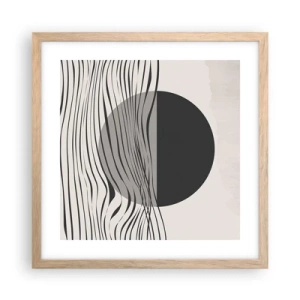 Plakát v rámu světlý dub - Poloviční kompozice - 40x40 cm