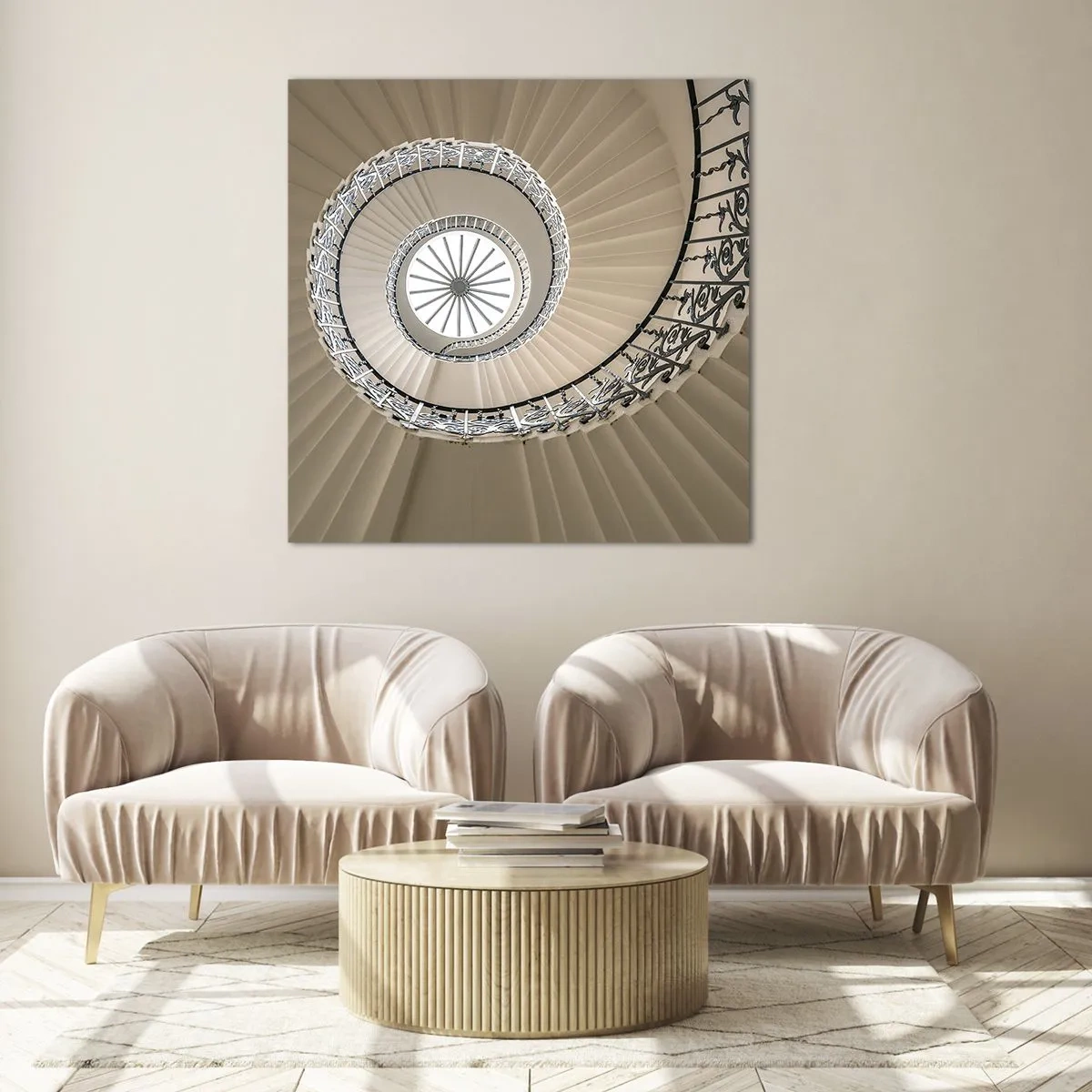 Obraz na skle - Uvnitř mušle - 70x70 cm