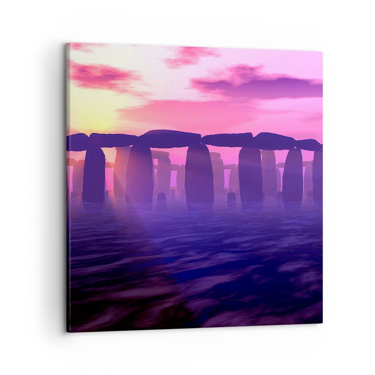 Obraz na plátně - Tajemství za svítání v mlze - 50x50 cm