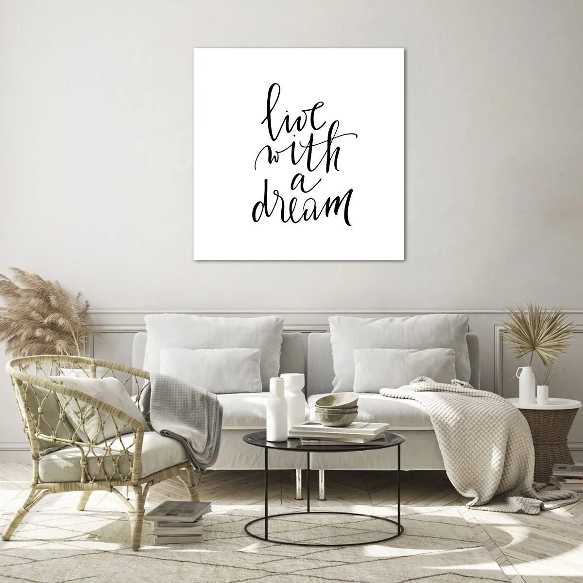 Obraz na skle - Of course - 40x40 cm