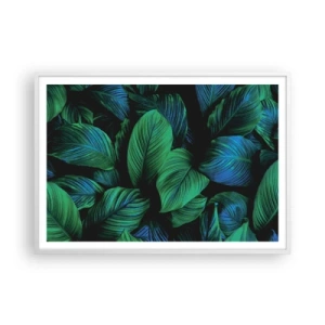 Plakát v bílém rámu - V zeleném davu - 100x70 cm