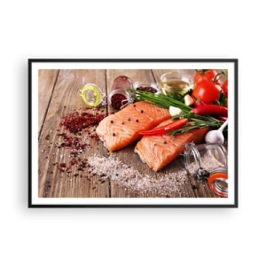 Plakát v černém rámu - Norské dobrodružství v kuchyni - 100x70 cm