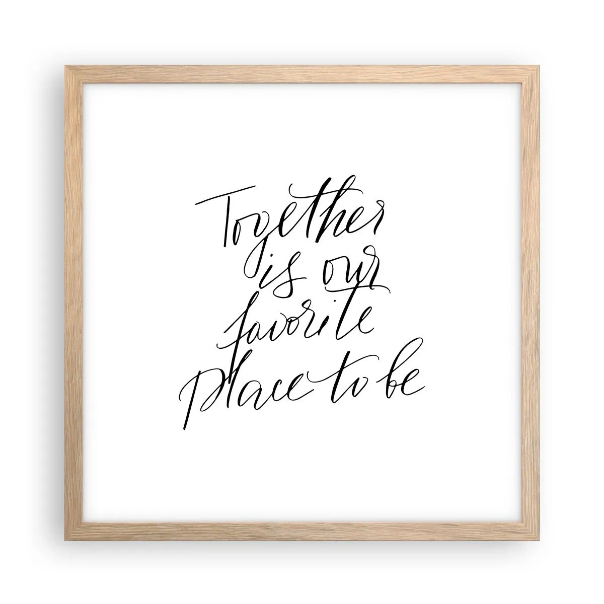 Plakát v rámu světlý dub - Cítíte to také? - 40x40 cm