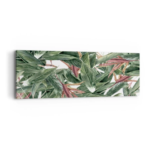 Obraz na plátně - Smaragdově-liliové houští - 90x30 cm
