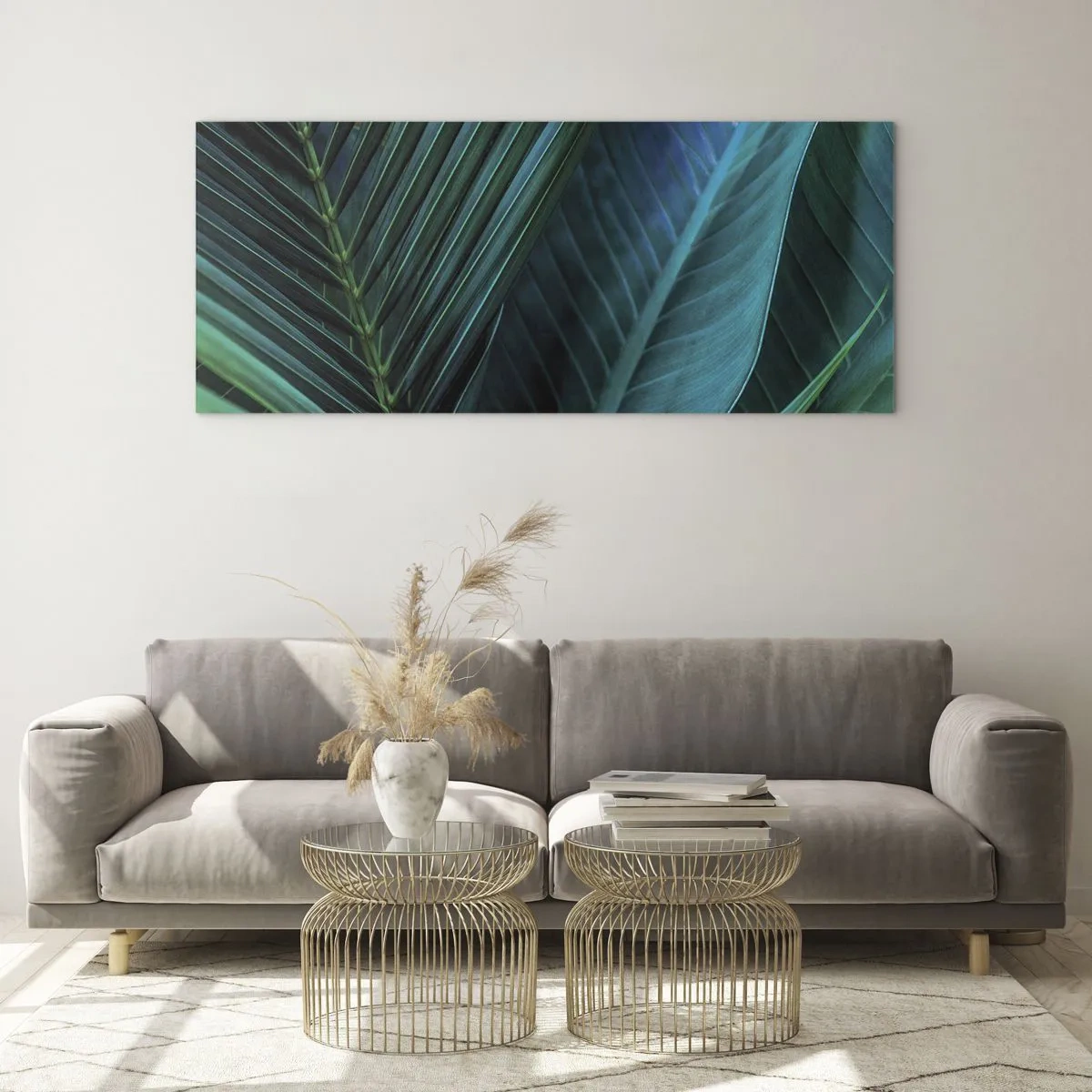 Obraz na skle - Anatomie zelené - 140x50 cm