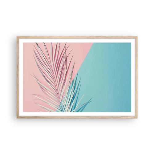 Plakát v rámu světlý dub - Tropický dojem - 91x61 cm
