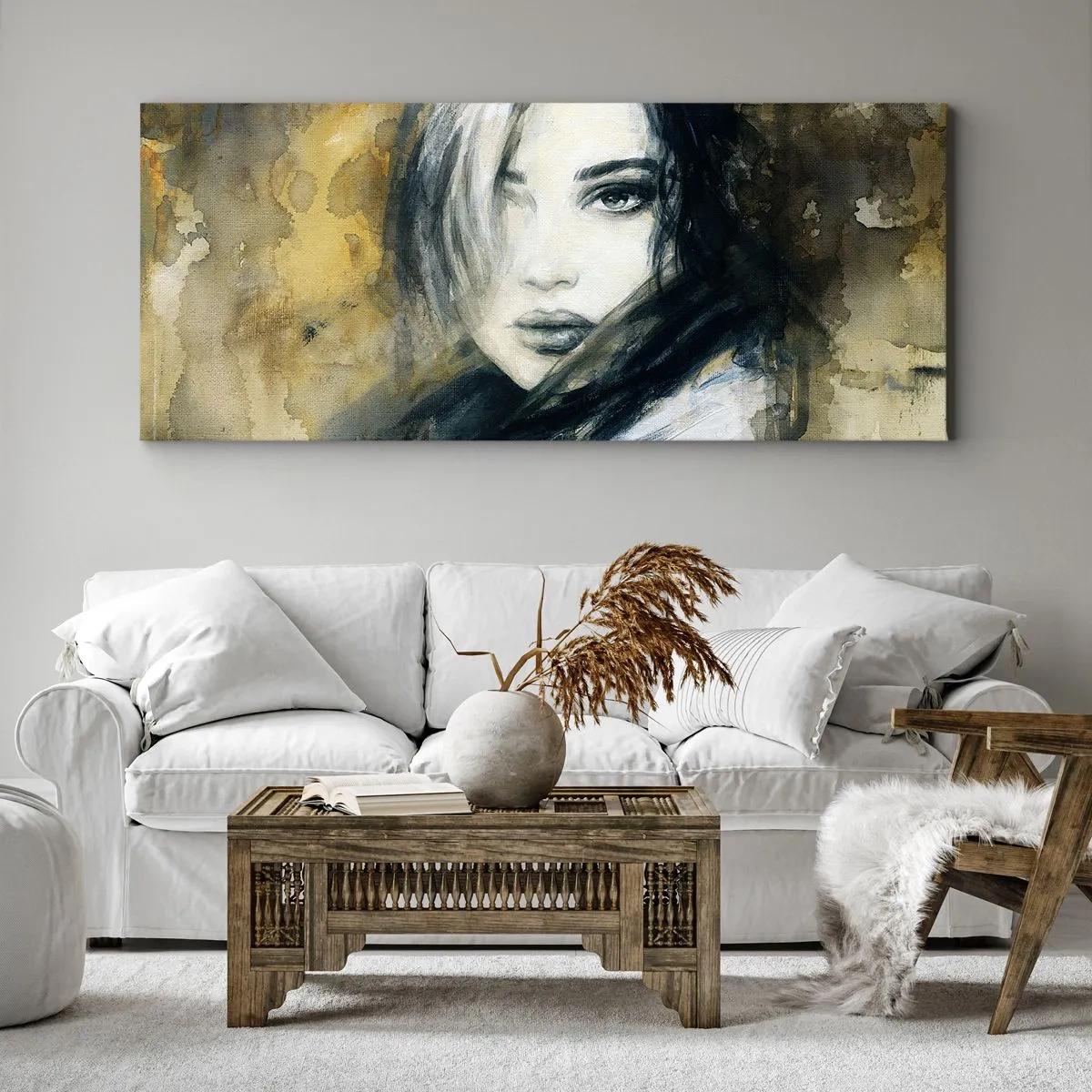 Obraz na plátně - více nevinná nebo smyslná? - 90x30 cm