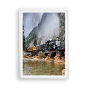 Plakát v bílém rámu - Kampak? Kam? - 70x100 cm