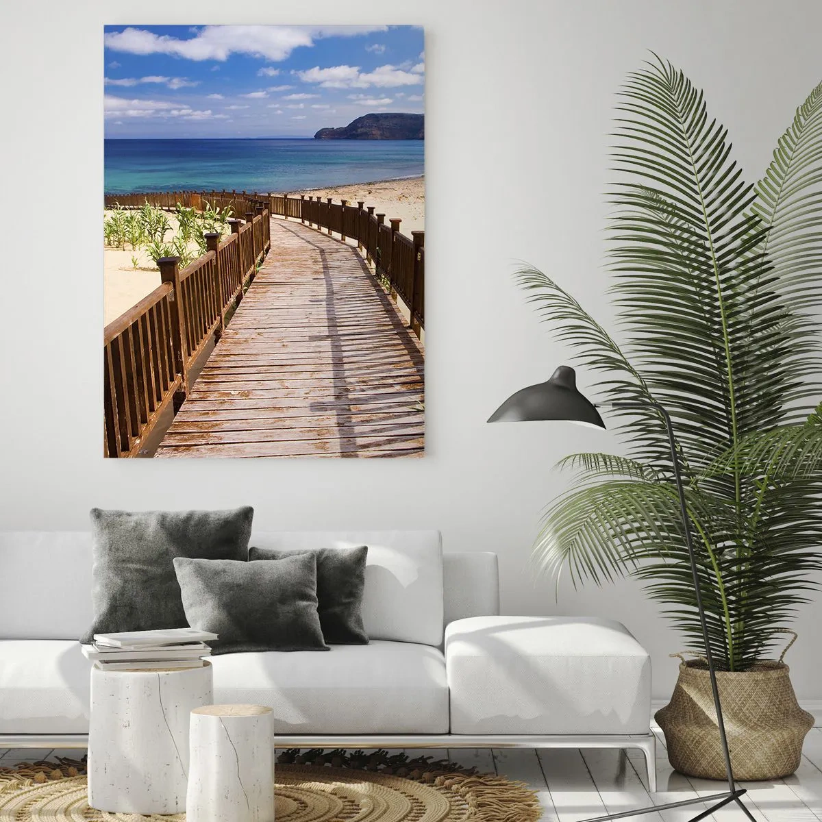 Obraz na skle - Vezmi mě na šťastné ostrovy - 50x70 cm