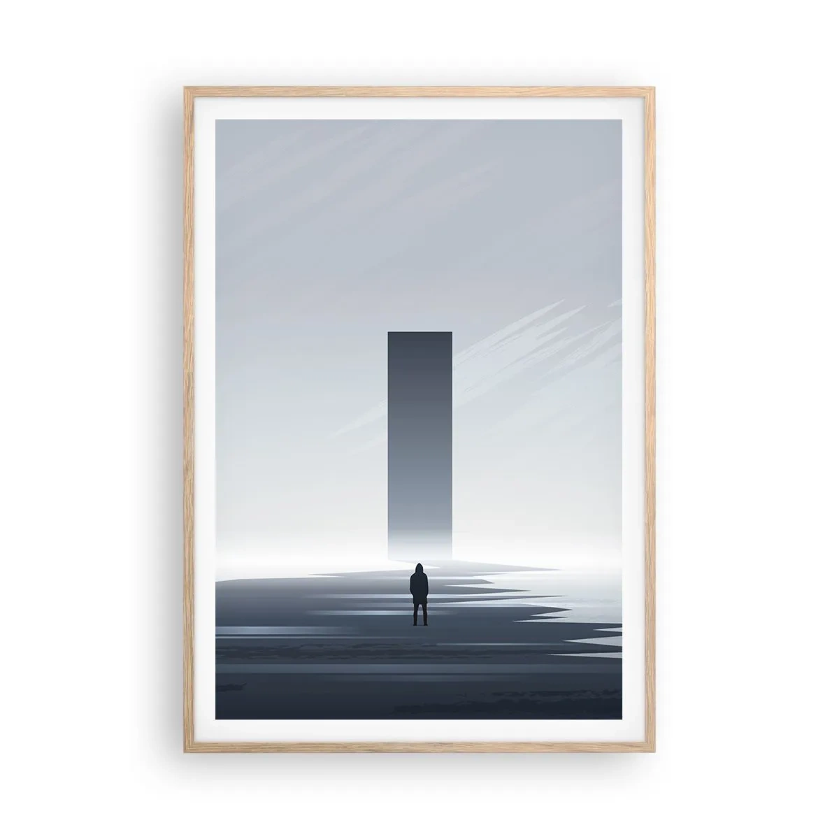 Plakát v rámu světlý dub - Příležitost nebo hrozba? - 70x100 cm