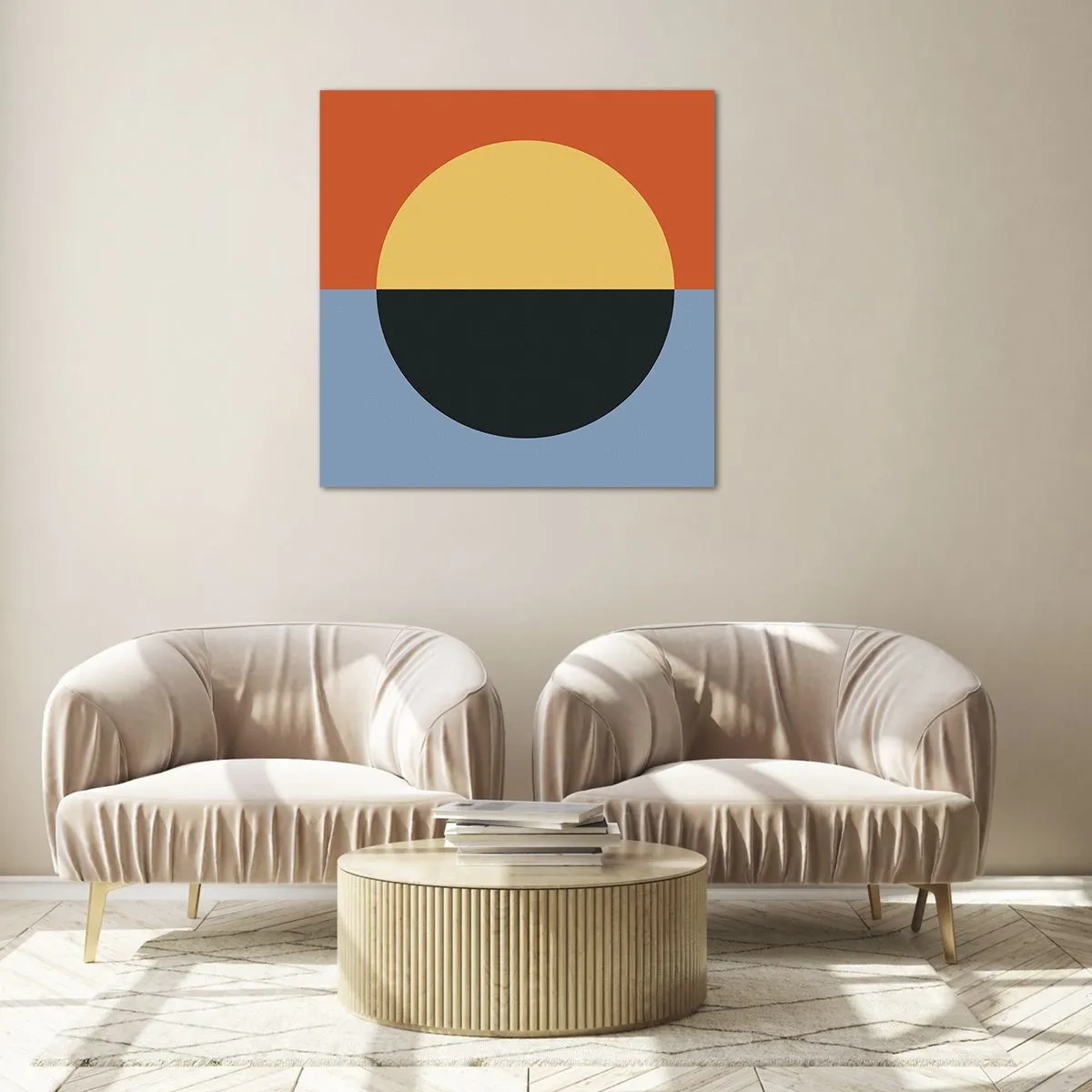 Obraz na skle - Kompozice tepla a chladu - 60x60 cm