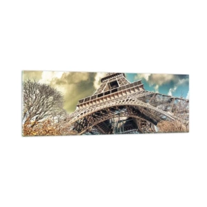 Obraz na skle - A na podzim v Paříži… - 90x30 cm