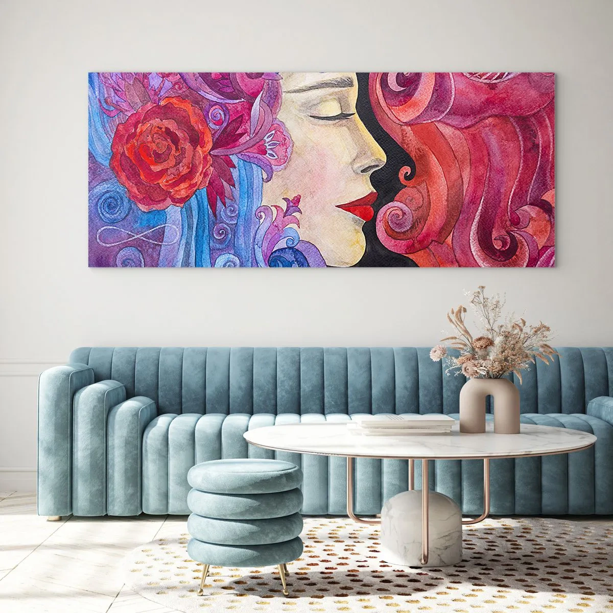 Obraz na skle - Secese stále živá - 120x50 cm